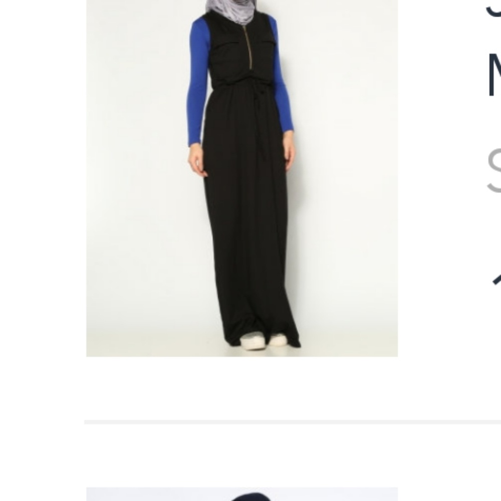 Sleeveless navy blue maxi dress